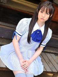 hairy; japanese; outdoors; pussy; schoolgirl; stockings; teen; uniform; upskirt; 